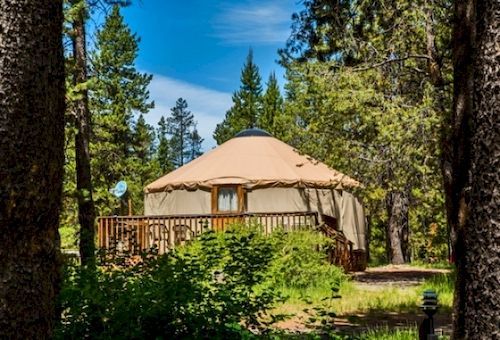 Bend-Sunriver Camping Resort Studio Cabin 6 エクステリア 写真